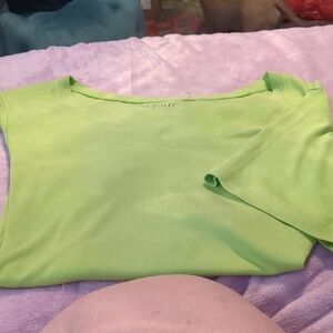 Sejour Green Sleeveless Boxy Blouse